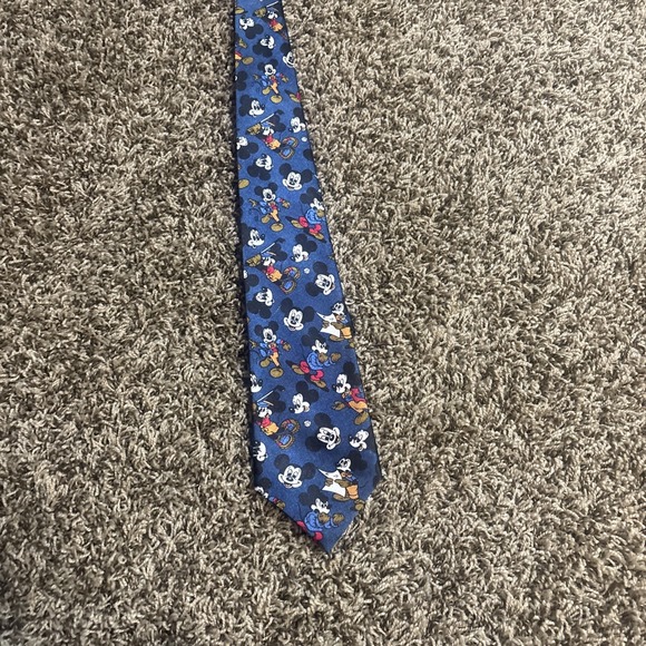 Other - Disney Mickey Mouse Blue 100% Silk Golf Tie by Aspire